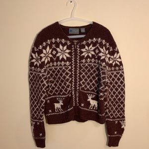 Brown ugly Christmas sweater. S